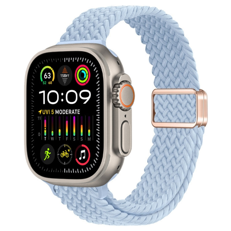 Bracelet de montre tressé en nylon avec boucle magnétique fine, For Apple Watch Ultra 2 49mm, For Apple Watch Series 9 45mm