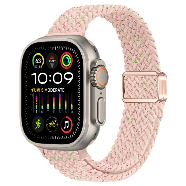 Bracelet de montre tressé en nylon avec boucle magnétique fine, For Apple Watch Ultra 2 49mm, For Apple Watch Series 9 45mm