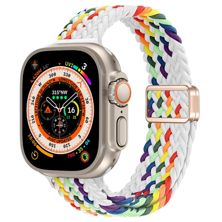 Bracelet de montre tressé en nylon avec boucle magnétique fine, For Apple Watch Series 9 41mm, For Apple Watch Ultra 49mm