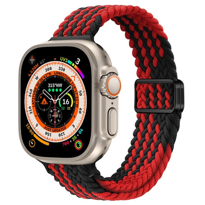 Bracelet de montre tressé en nylon avec boucle magnétique fine, For Apple Watch Series 9 41mm, For Apple Watch Ultra 49mm