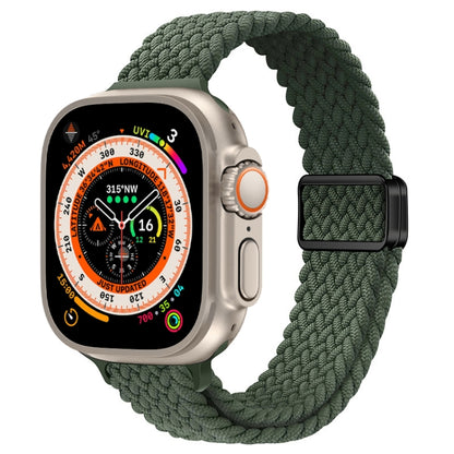 Bracelet de montre tressé en nylon avec boucle magnétique fine, For Apple Watch Series 9 41mm, For Apple Watch Ultra 49mm