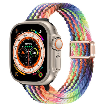 Bracelet de montre tressé en nylon avec boucle magnétique fine, For Apple Watch Series 9 41mm, For Apple Watch Ultra 49mm