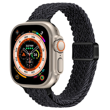 Bracelet de montre tressé en nylon avec boucle magnétique fine, For Apple Watch Series 9 41mm, For Apple Watch Ultra 49mm