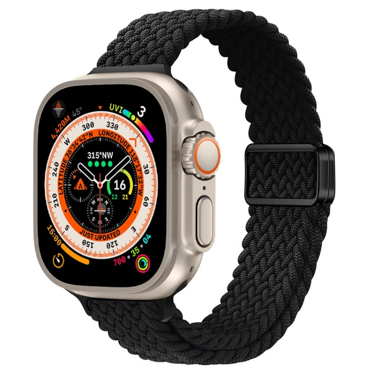 Bracelet de montre tressé en nylon avec boucle magnétique fine, For Apple Watch Series 9 41mm, For Apple Watch Ultra 49mm