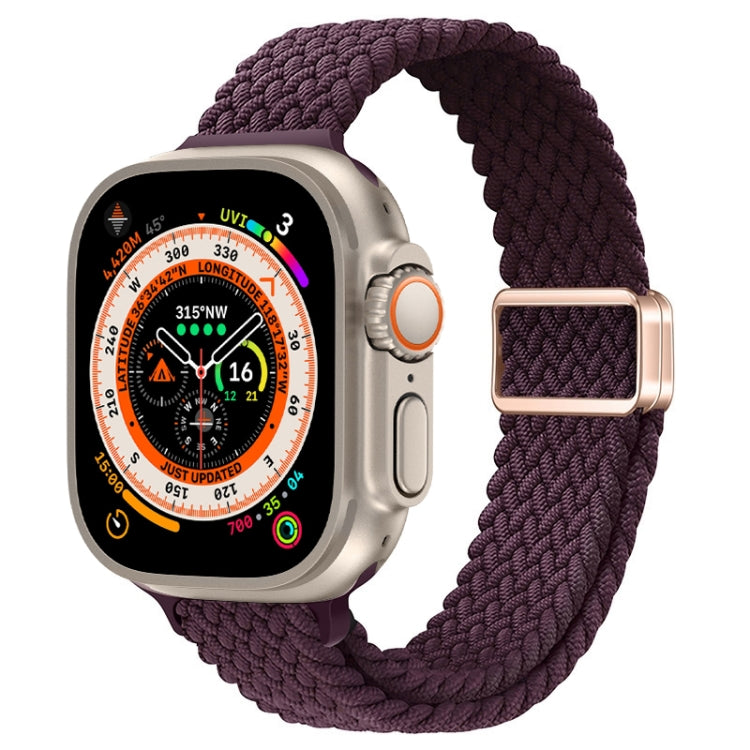 Bracelet de montre tressé en nylon avec boucle magnétique fine, For Apple Watch Series 9 41mm, For Apple Watch Ultra 49mm