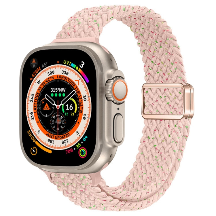 Bracelet de montre tressé en nylon avec boucle magnétique fine, For Apple Watch Series 9 41mm, For Apple Watch Ultra 49mm