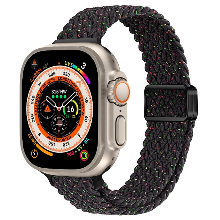 Bracelet de montre tressé en nylon avec boucle magnétique fine, For Apple Watch Series 9 41mm, For Apple Watch Ultra 49mm