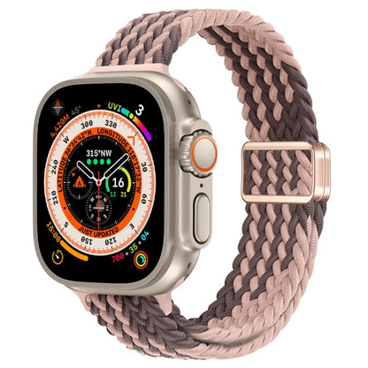 Bracelet de montre tressé en nylon avec boucle magnétique fine, For Apple Watch Series 9 41mm, For Apple Watch Ultra 49mm