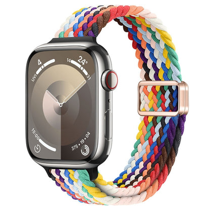 Bracelet de montre tressé en nylon avec boucle magnétique fine, For Apple Watch Series 7 41mm, For Apple Watch Series 7 45mm