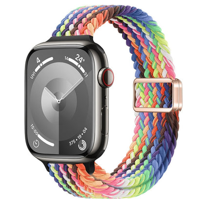 Bracelet de montre tressé en nylon avec boucle magnétique fine, For Apple Watch Series 7 41mm, For Apple Watch Series 7 45mm