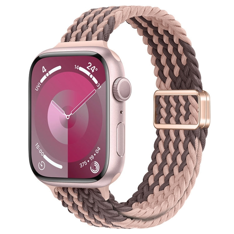 Bracelet de montre tressé en nylon avec boucle magnétique fine, For Apple Watch SE 40mm, For Apple Watch SE 44mm