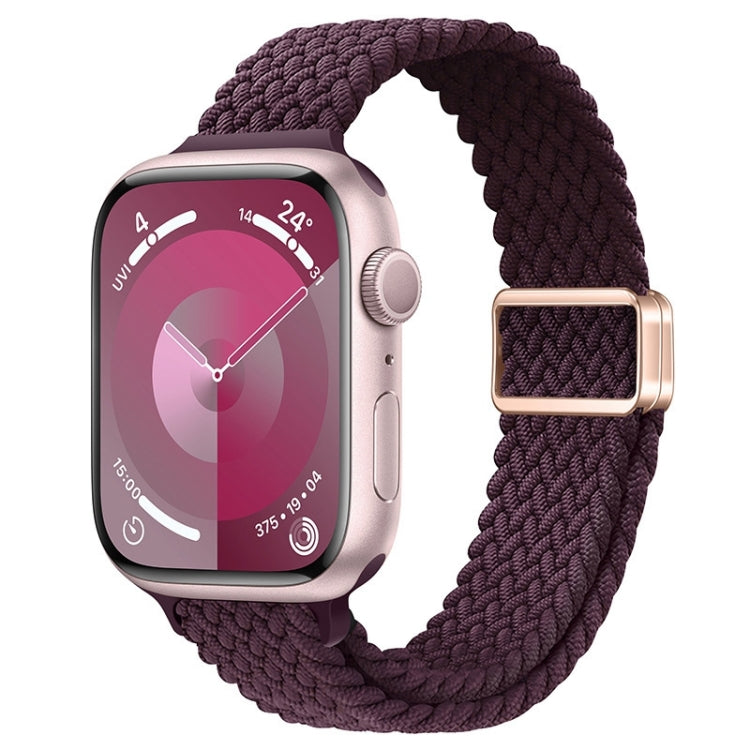 Bracelet de montre tressé en nylon avec boucle magnétique fine, For Apple Watch SE 40mm, For Apple Watch SE 44mm