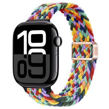 Bracelet de montre tressé en nylon avec boucle magnétique fine, For Apple Watch Series 10 46mm, For Apple Watch Series 10 42mm