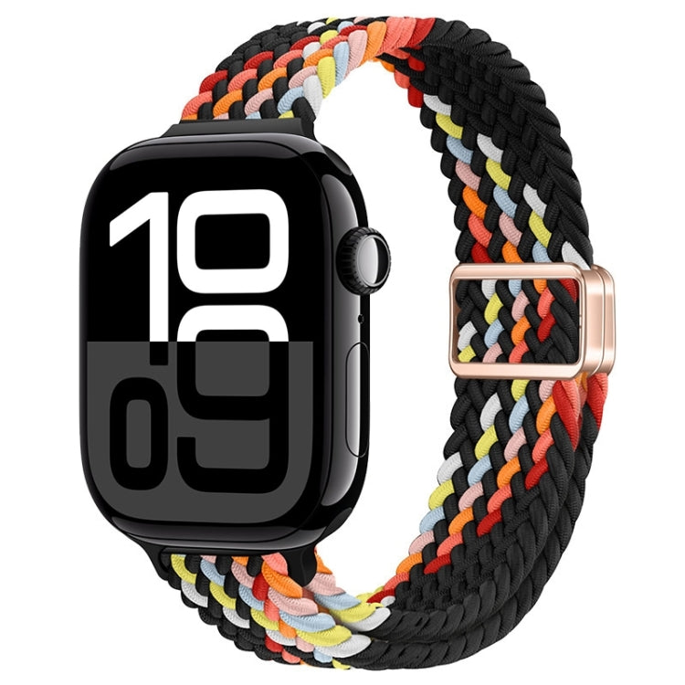Bracelet de montre tressé en nylon avec boucle magnétique fine, For Apple Watch Series 10 46mm, For Apple Watch Series 10 42mm