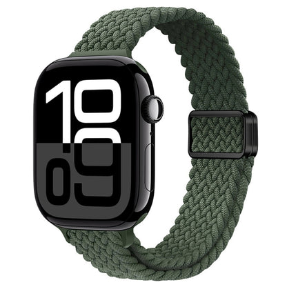 Bracelet de montre tressé en nylon avec boucle magnétique fine, For Apple Watch Series 10 46mm, For Apple Watch Series 10 42mm
