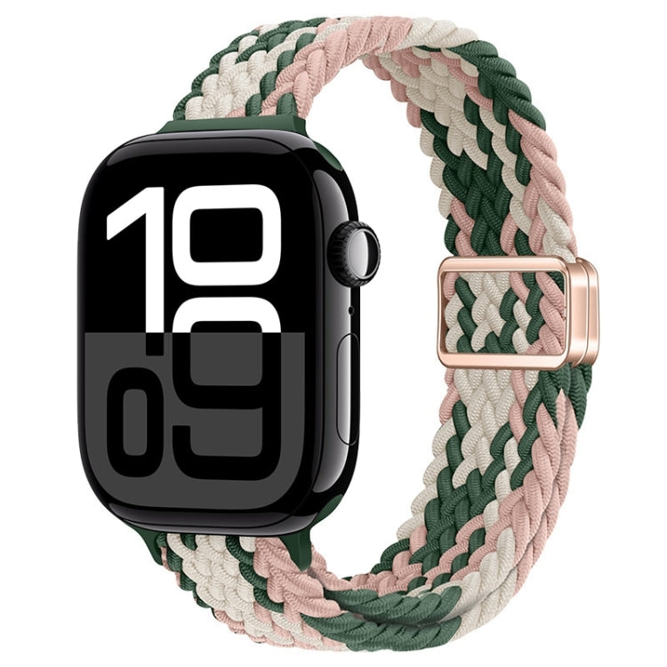 Bracelet de montre tressé en nylon avec boucle magnétique fine, For Apple Watch Series 10 46mm, For Apple Watch Series 10 42mm