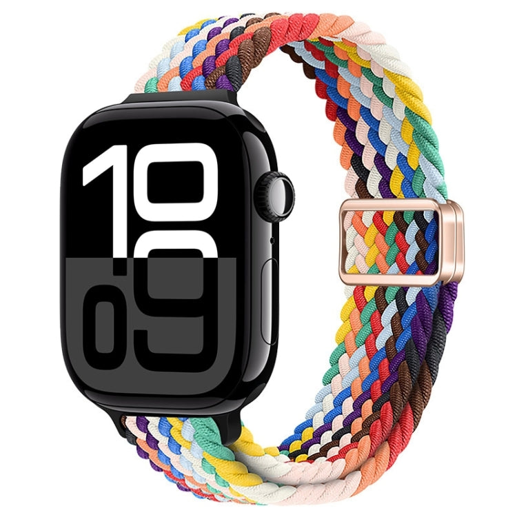 Bracelet de montre tressé en nylon avec boucle magnétique fine, For Apple Watch Series 10 46mm, For Apple Watch Series 10 42mm