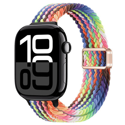 Bracelet de montre tressé en nylon avec boucle magnétique fine, For Apple Watch Series 10 46mm, For Apple Watch Series 10 42mm