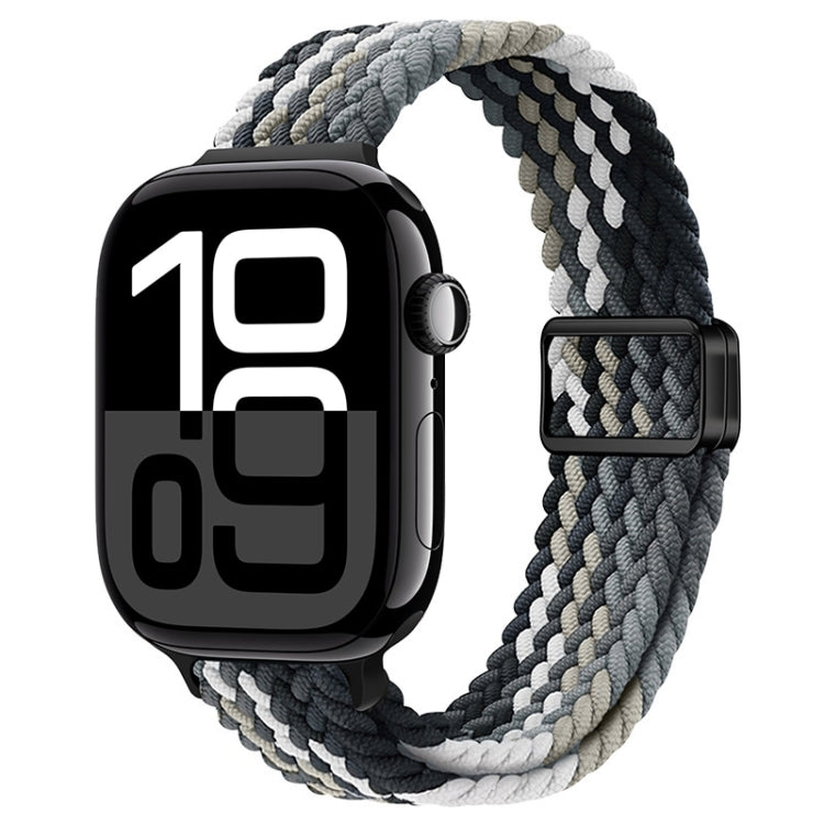 Bracelet de montre tressé en nylon avec boucle magnétique fine, For Apple Watch Series 10 46mm, For Apple Watch Series 10 42mm