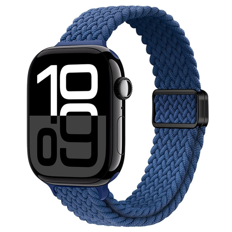 Bracelet de montre tressé en nylon avec boucle magnétique fine, For Apple Watch Series 10 46mm, For Apple Watch Series 10 42mm