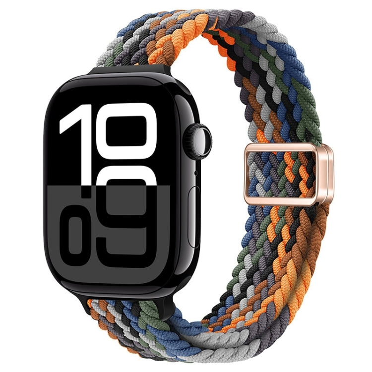Bracelet de montre tressé en nylon avec boucle magnétique fine, For Apple Watch Series 10 46mm, For Apple Watch Series 10 42mm