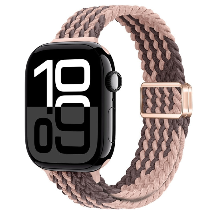 Bracelet de montre tressé en nylon avec boucle magnétique fine, For Apple Watch Series 10 46mm, For Apple Watch Series 10 42mm