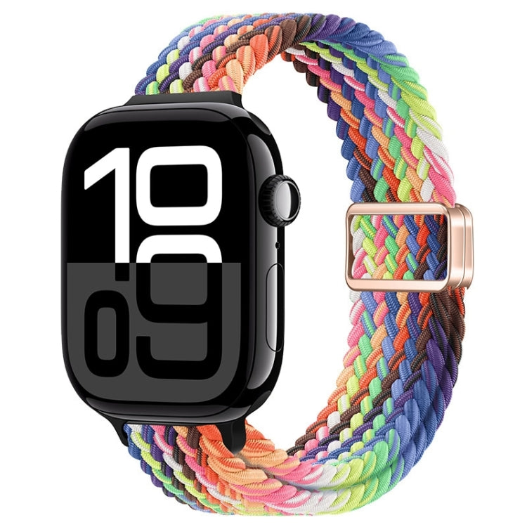 Bracelet de montre tressé en nylon avec boucle magnétique fine, For Apple Watch Series 10 46mm, For Apple Watch Series 10 42mm