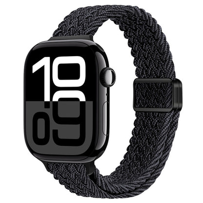 Bracelet de montre tressé en nylon avec boucle magnétique fine, For Apple Watch Series 10 46mm, For Apple Watch Series 10 42mm