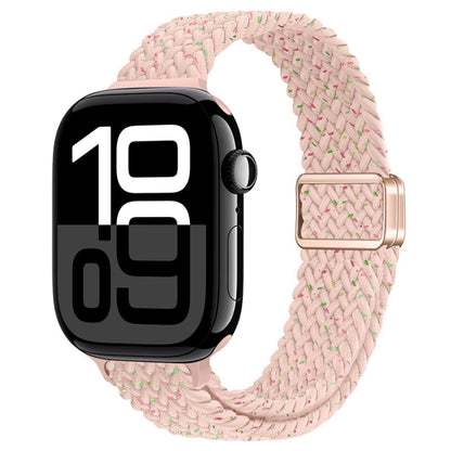 Bracelet de montre tressé en nylon avec boucle magnétique fine, For Apple Watch Series 10 46mm, For Apple Watch Series 10 42mm