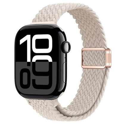 Bracelet de montre tressé en nylon avec boucle magnétique fine, For Apple Watch Series 10 46mm, For Apple Watch Series 10 42mm