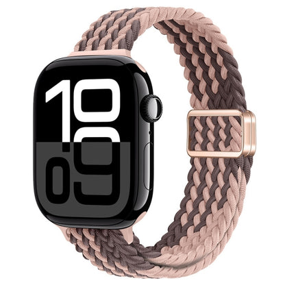Bracelet de montre tressé en nylon avec boucle magnétique fine, For Apple Watch Series 10 46mm, For Apple Watch Series 10 42mm