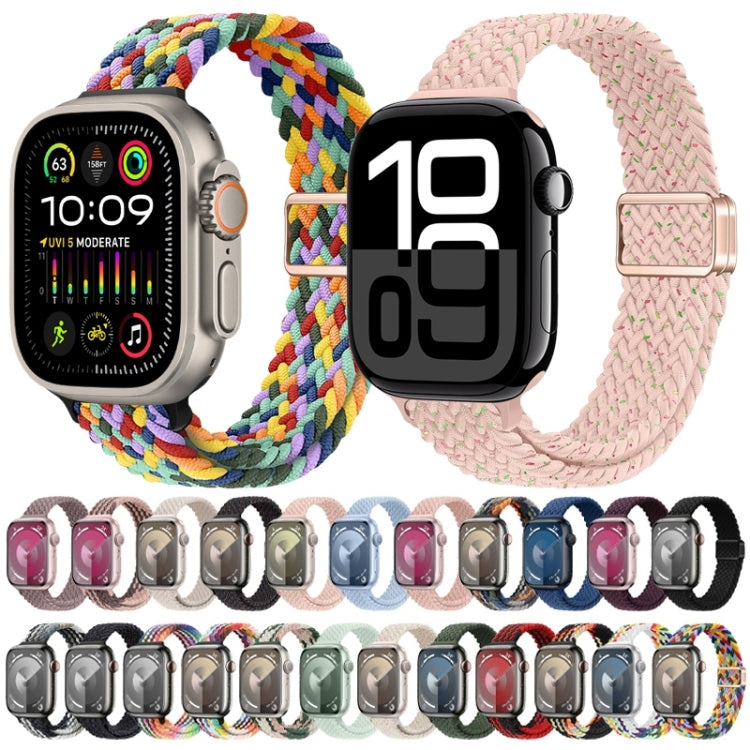 Bracelet de montre tressé en nylon avec boucle magnétique fine, For Apple Watch Series 6 40mm, For Apple Watch Series 6 44mm