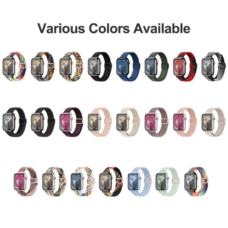 Bracelet de montre tressé en nylon avec boucle magnétique fine, For Apple Watch Series 3 38mm, For Apple Watch Series 3 42mm