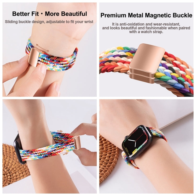 Bracelet de montre tressé en nylon avec boucle magnétique fine, For Apple Watch Series 10 46mm, For Apple Watch Series 10 42mm