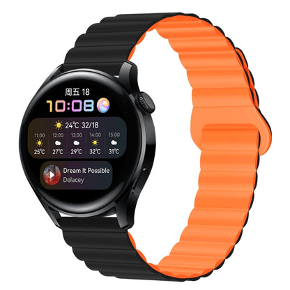 Bracelet de montre magnétique en silicone bicolore, 20mm, 22mm
