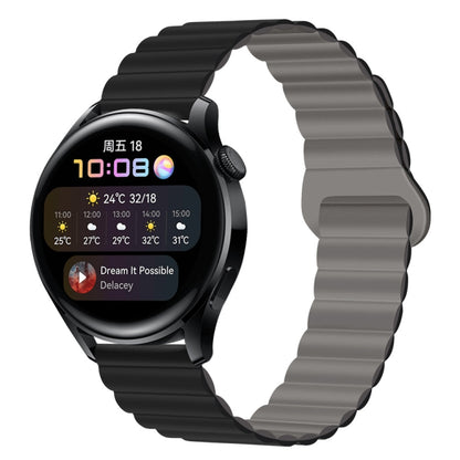 Bracelet de montre magnétique en silicone bicolore, 20mm, 22mm