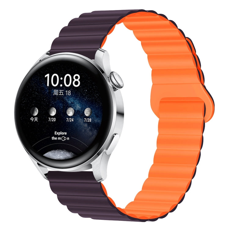 Bracelet de montre magnétique en silicone bicolore, 20mm, 22mm