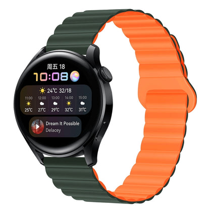 Bracelet de montre magnétique en silicone bicolore, 20mm, 22mm