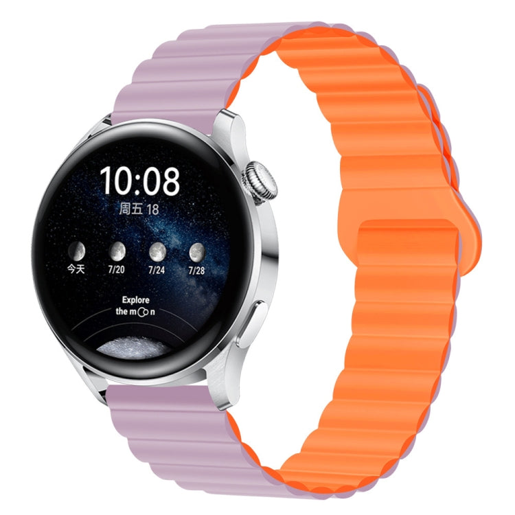 Bracelet de montre magnétique en silicone bicolore, 20mm, 22mm