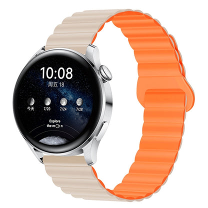 Bracelet de montre magnétique en silicone bicolore, 20mm, 22mm
