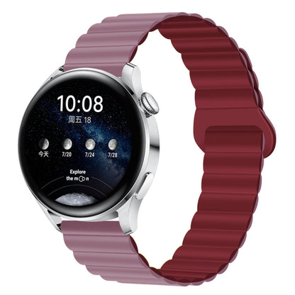 Bracelet de montre magnétique en silicone bicolore, 20mm, 22mm