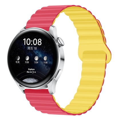 Bracelet de montre magnétique en silicone bicolore, 20mm, 22mm