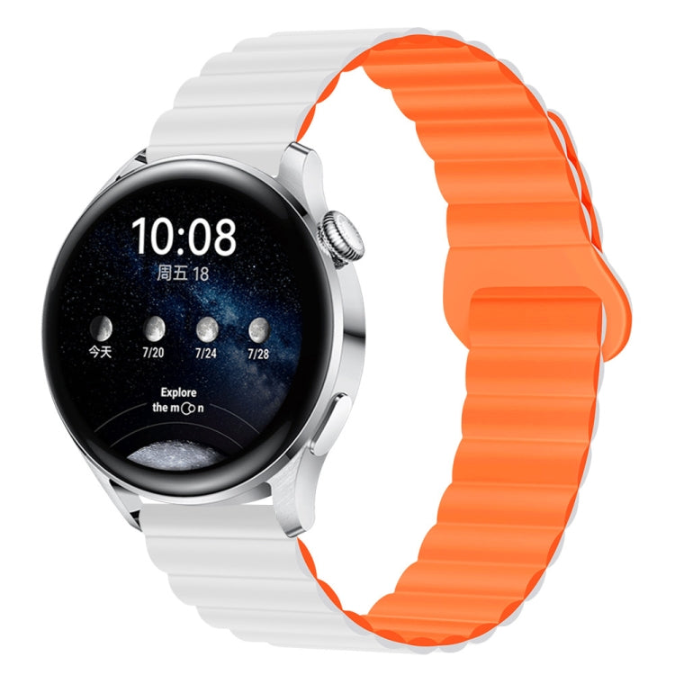 Bracelet de montre magnétique en silicone bicolore, 20mm, 22mm