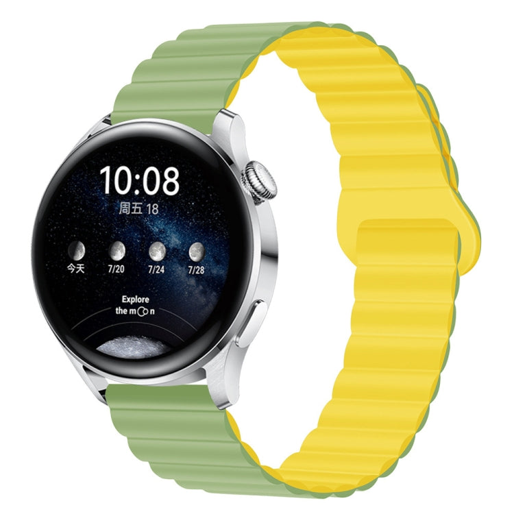 Bracelet de montre magnétique en silicone bicolore, 20mm, 22mm