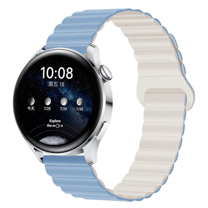 Bracelet de montre magnétique en silicone bicolore, 20mm, 22mm