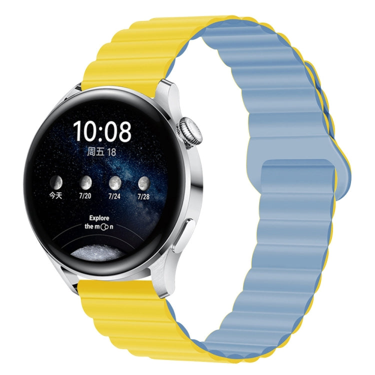 Bracelet de montre magnétique en silicone bicolore, 20mm, 22mm