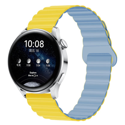 Bracelet de montre magnétique en silicone bicolore, 20mm, 22mm