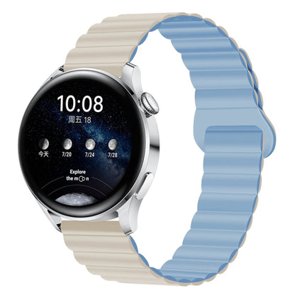 Bracelet de montre magnétique en silicone bicolore, 20mm, 22mm