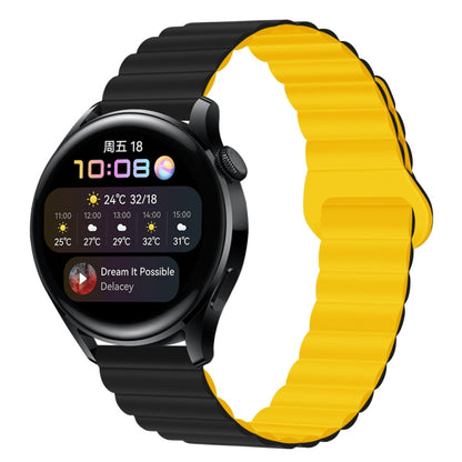 Bracelet de montre magnétique en silicone bicolore, 20mm, 22mm