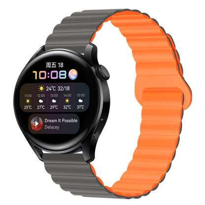 Bracelet de montre magnétique en silicone bicolore, 20mm, 22mm
